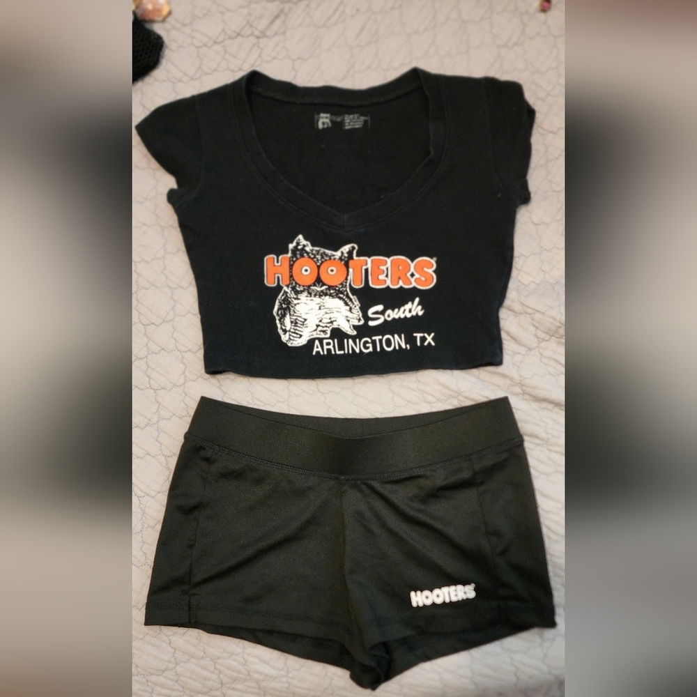 Original Black Hooters Crop Uniform (Rare)